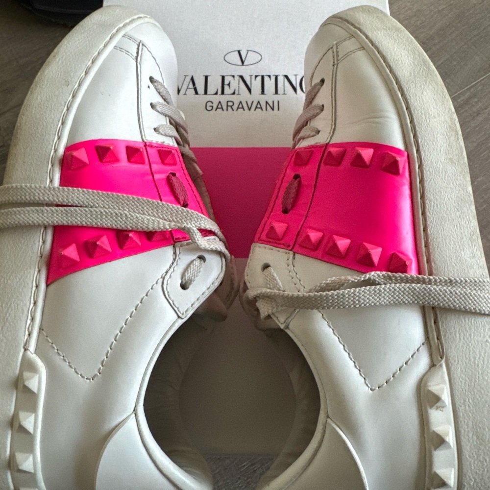 Valentino rock stud sneakers with dust bag and box